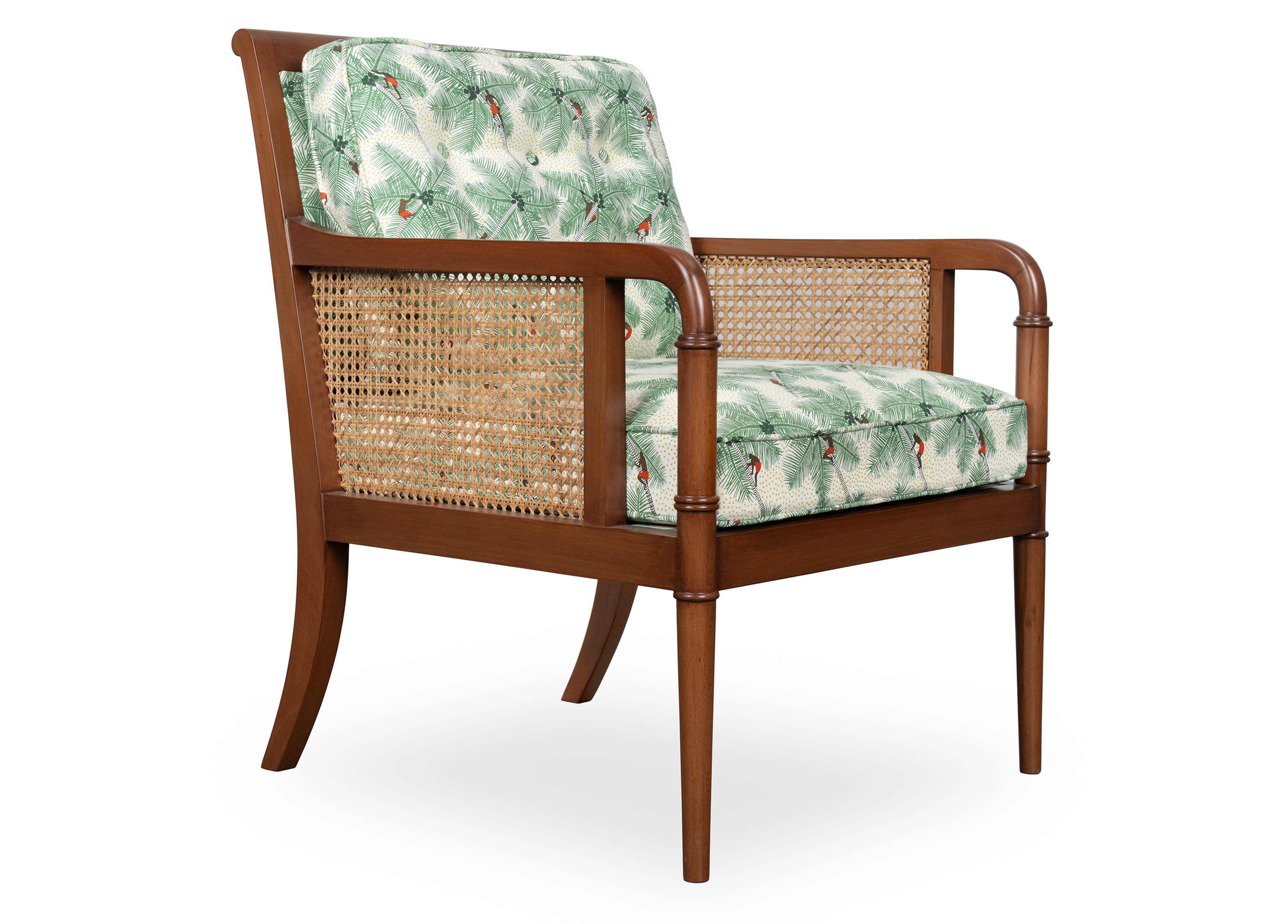 Gymkhana Armchair Medium Walnut Coconut Palm Pickers